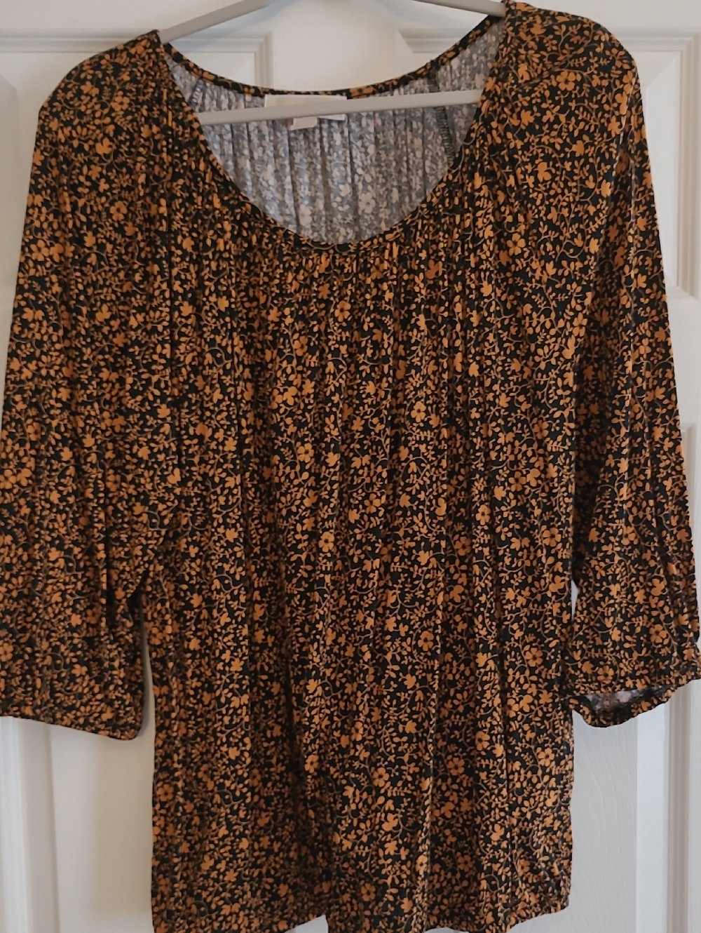 Michael Kors Scoop Neck Floral Blouse